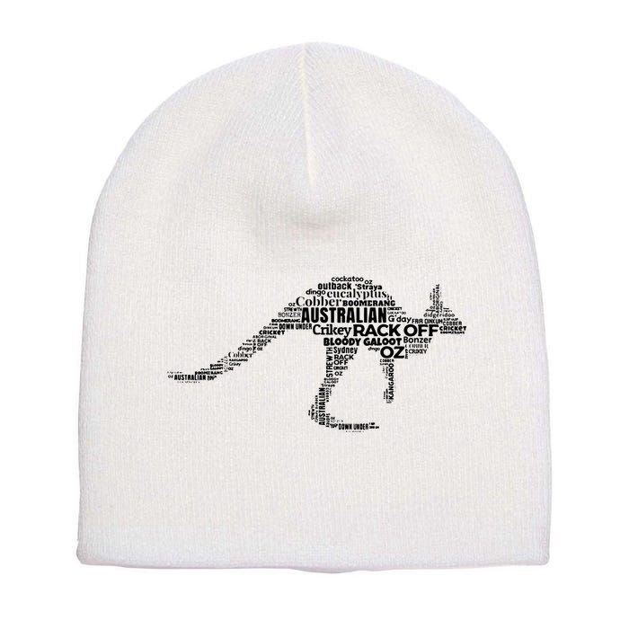 Kangaroo Australian Slang Shirts For Aussies Australia Short Acrylic Beanie