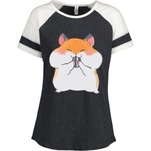 Kawaii Anime Shirts Cute Hamster Japanese Gift Enza Ladies Jersey Colorblock Tee