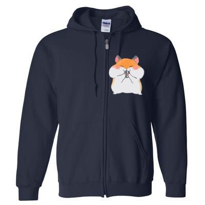 Kawaii Anime Shirts Cute Hamster Japanese Gift Full Zip Hoodie