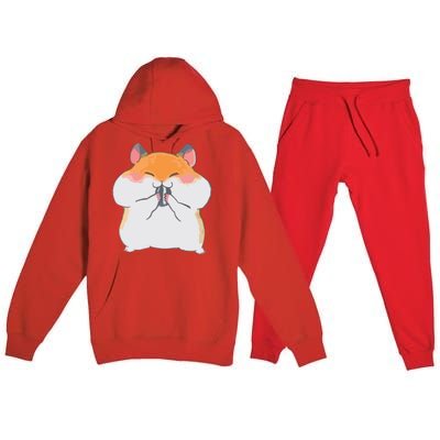 Kawaii Anime Shirts Cute Hamster Japanese Gift Premium Hooded Sweatsuit Set