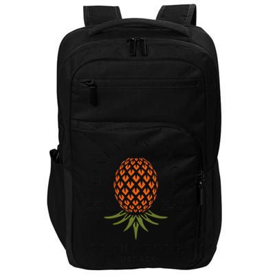 Kinky AF Swinger Lifestyle Naughty Humor Graphic Impact Tech Backpack