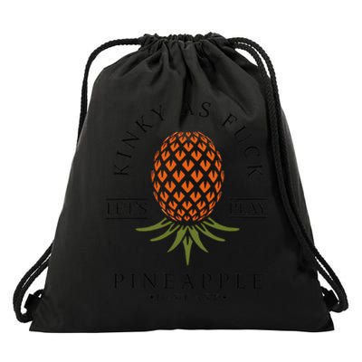 Kinky AF Swinger Lifestyle Naughty Humor Graphic Drawstring Bag