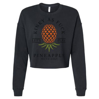 Kinky AF Swinger Lifestyle Naughty Humor Graphic Cropped Pullover Crew