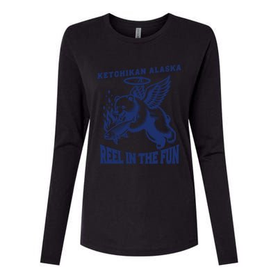 Ketchikan Alaska Salmon Capital Fisher Fishing Gift Womens Cotton Relaxed Long Sleeve T-Shirt