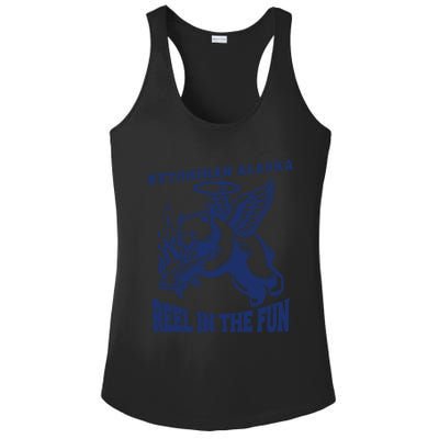 Ketchikan Alaska Salmon Capital Fisher Fishing Gift Ladies PosiCharge Competitor Racerback Tank