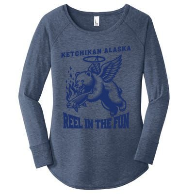 Ketchikan Alaska Salmon Capital Fisher Fishing Gift Women's Perfect Tri Tunic Long Sleeve Shirt