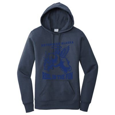 Ketchikan Alaska Salmon Capital Fisher Fishing Gift Women's Pullover Hoodie