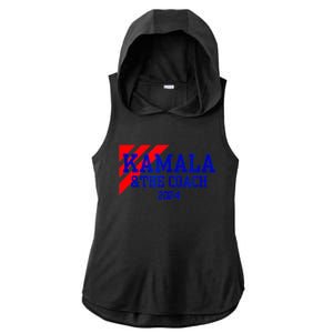 Kamala And The Coach 2024 Kamala Harris Tim Walz Ladies PosiCharge Tri-Blend Wicking Draft Hoodie Tank