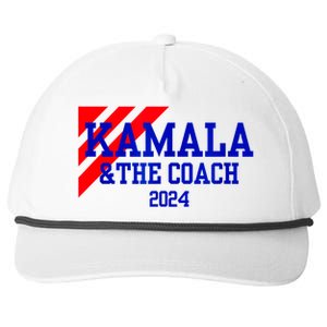 Kamala And The Coach 2024 Kamala Harris Tim Walz Snapback Five-Panel Rope Hat