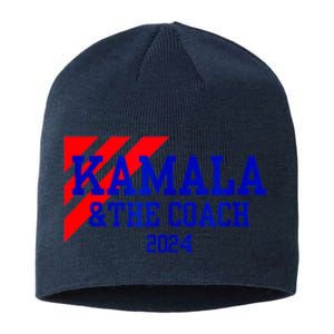 Kamala And The Coach 2024 Kamala Harris Tim Walz Sustainable Beanie