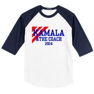 Kamala And The Coach 2024 Kamala Harris Tim Walz Baseball Sleeve Shirt