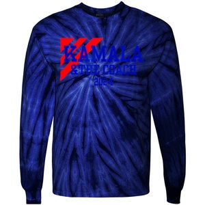 Kamala And The Coach 2024 Kamala Harris Tim Walz Tie-Dye Long Sleeve Shirt