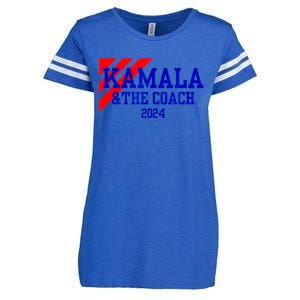 Kamala And The Coach 2024 Kamala Harris Tim Walz Enza Ladies Jersey Football T-Shirt