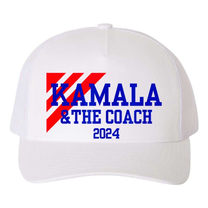 Kamala And The Coach 2024 Kamala Harris Tim Walz Yupoong Adult 5-Panel Trucker Hat