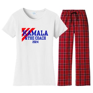 Kamala And The Coach 2024 Kamala Harris Tim Walz Women's Flannel Pajama Set