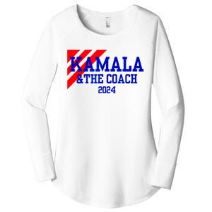 Kamala And The Coach 2024 Kamala Harris Tim Walz Women's Perfect Tri Tunic Long Sleeve Shirt