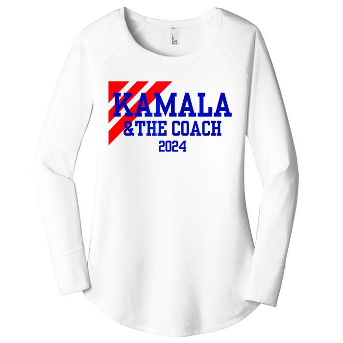 Kamala And The Coach 2024 Kamala Harris Tim Walz Women's Perfect Tri Tunic Long Sleeve Shirt