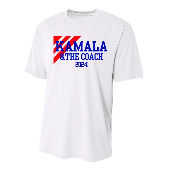 Kamala And The Coach 2024 Kamala Harris Tim Walz Performance Sprint T-Shirt