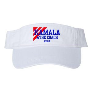 Kamala And The Coach 2024 Kamala Harris Tim Walz Valucap Bio-Washed Visor