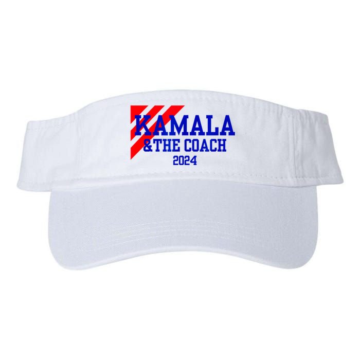 Kamala And The Coach 2024 Kamala Harris Tim Walz Valucap Bio-Washed Visor