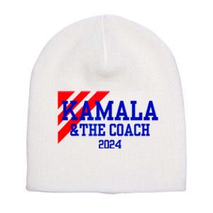 Kamala And The Coach 2024 Kamala Harris Tim Walz Short Acrylic Beanie