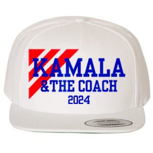 Kamala And The Coach 2024 Kamala Harris Tim Walz Wool Snapback Cap