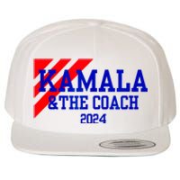 Kamala And The Coach 2024 Kamala Harris Tim Walz Wool Snapback Cap