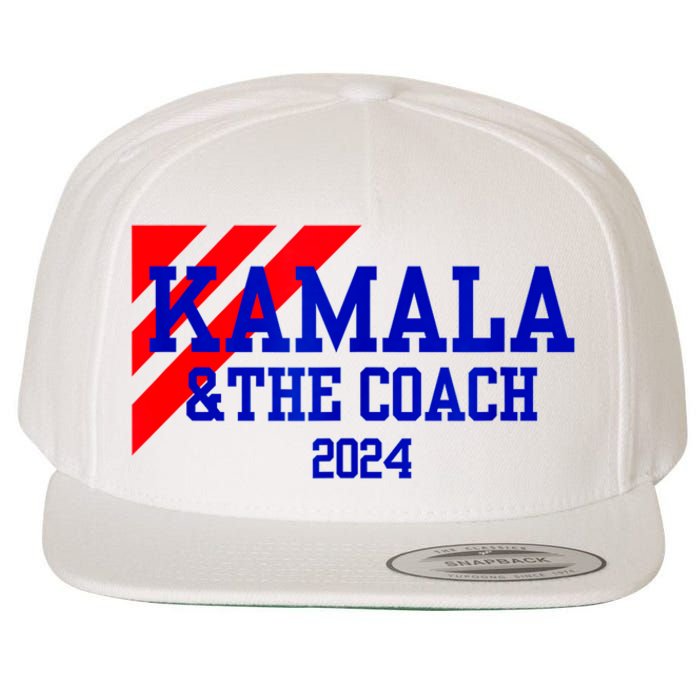 Kamala And The Coach 2024 Kamala Harris Tim Walz Wool Snapback Cap