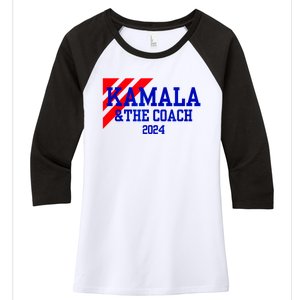 Kamala And The Coach 2024 Kamala Harris Tim Walz Women's Tri-Blend 3/4-Sleeve Raglan Shirt