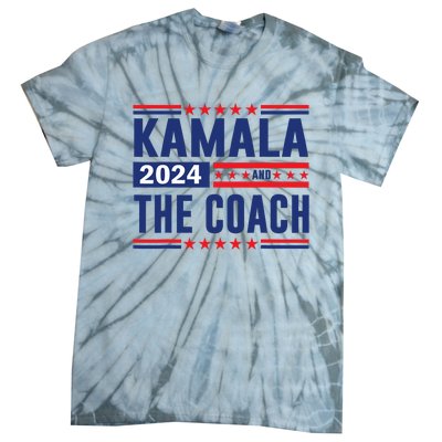 Kamala And The Coach 2024 Election Kamala Harris Tim Waltz Tie-Dye T-Shirt