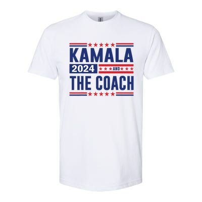 Kamala And The Coach 2024 Election Kamala Harris Tim Waltz Softstyle CVC T-Shirt