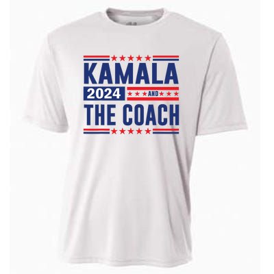 Kamala And The Coach 2024 Election Kamala Harris Tim Waltz Cooling Performance Crew T-Shirt