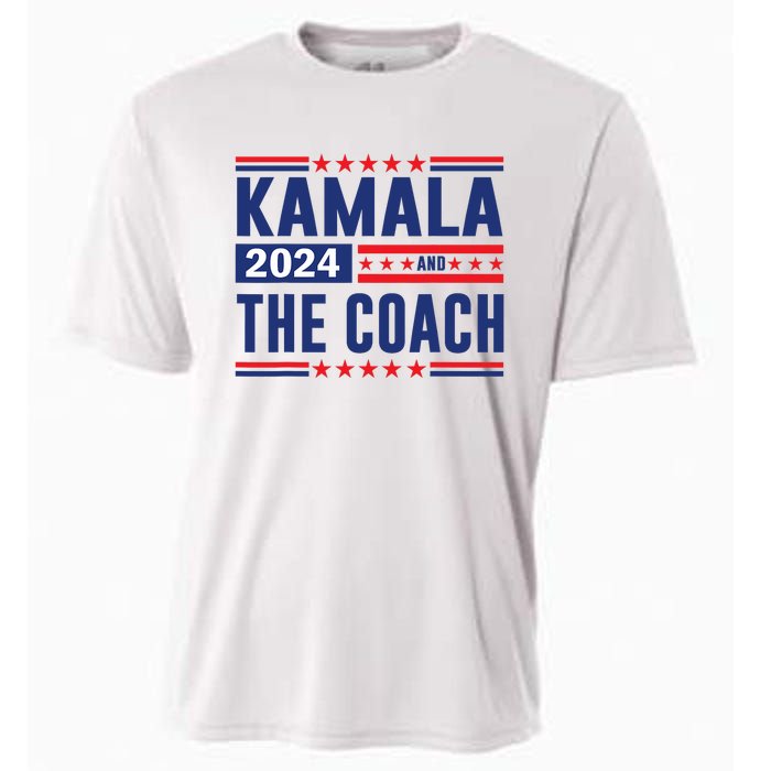 Kamala And The Coach 2024 Election Kamala Harris Tim Waltz Cooling Performance Crew T-Shirt