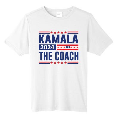 Kamala And The Coach 2024 Election Kamala Harris Tim Waltz Tall Fusion ChromaSoft Performance T-Shirt