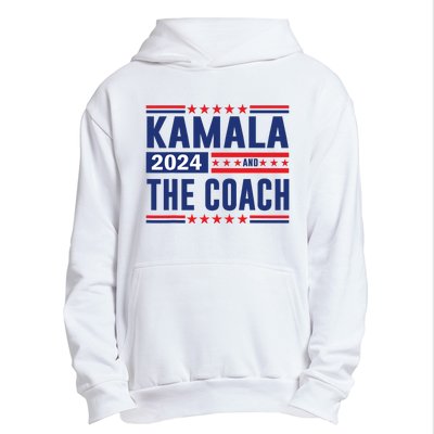 Kamala And The Coach 2024 Election Kamala Harris Tim Waltz Urban Pullover Hoodie