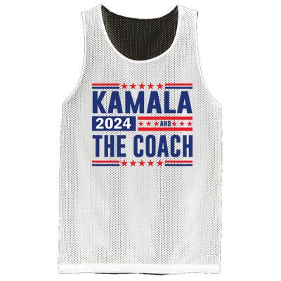 Kamala And The Coach 2024 Election Kamala Harris Tim Waltz Mesh Reversible Basketball Jersey Tank