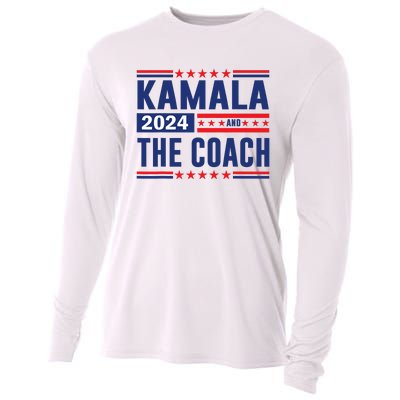 Kamala And The Coach 2024 Election Kamala Harris Tim Waltz Cooling Performance Long Sleeve Crew