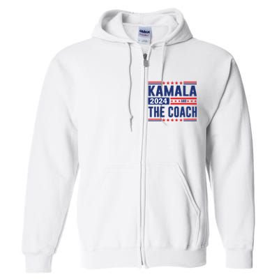 Kamala And The Coach 2024 Election Kamala Harris Tim Waltz Full Zip Hoodie