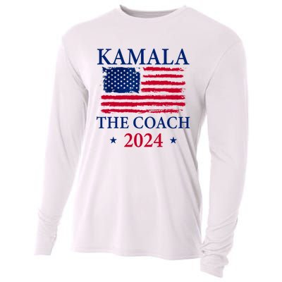 Kamala And The Coach 2024 Kamala Harris Tim Walz Cooling Performance Long Sleeve Crew