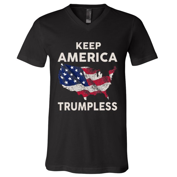 Keep America Trumpless V-Neck T-Shirt