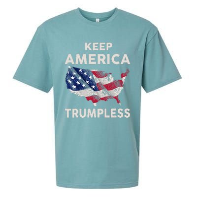 Keep America Trumpless Sueded Cloud Jersey T-Shirt