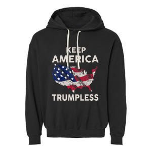 Keep America Trumpless Garment-Dyed Fleece Hoodie