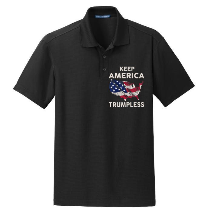 Keep America Trumpless Dry Zone Grid Polo