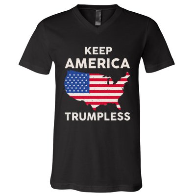 Keep America Trumpless V-Neck T-Shirt