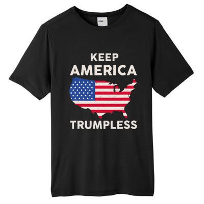 Keep America Trumpless Tall Fusion ChromaSoft Performance T-Shirt