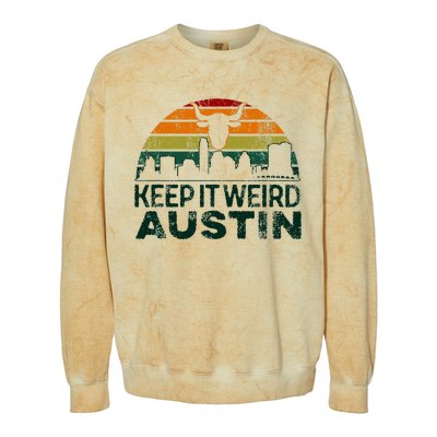 Keep Austin Texas Weird For Austinite Colorblast Crewneck Sweatshirt