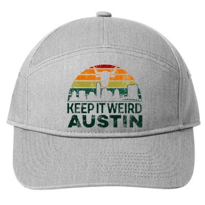 Keep Austin Texas Weird For Austinite 7-Panel Snapback Hat