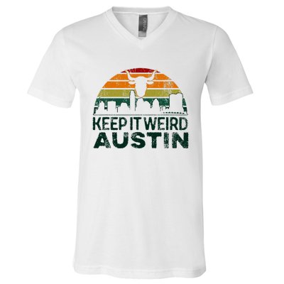 Keep Austin Texas Weird For Austinite V-Neck T-Shirt