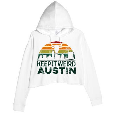 Keep Austin Texas Weird For Austinite Crop Fleece Hoodie