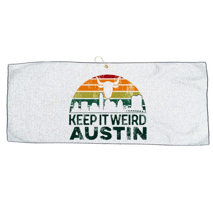 Keep Austin Texas Weird For Austinite Large Microfiber Waffle Golf Towel